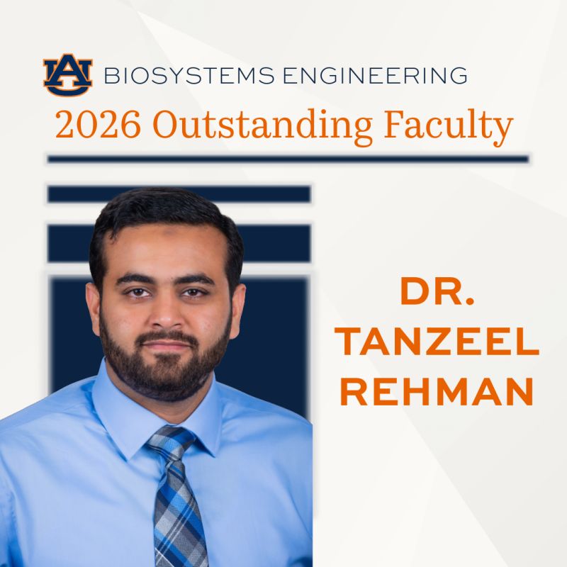 Tanzeel Rehman receives 2026 Outstanding Biosystems Engineering Faculty Award! 🎉