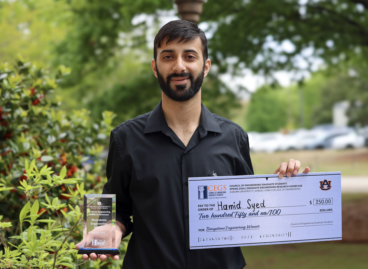 Hamid Syed wins 13th Graduate Engineering Research Showcase (GERS) 2026